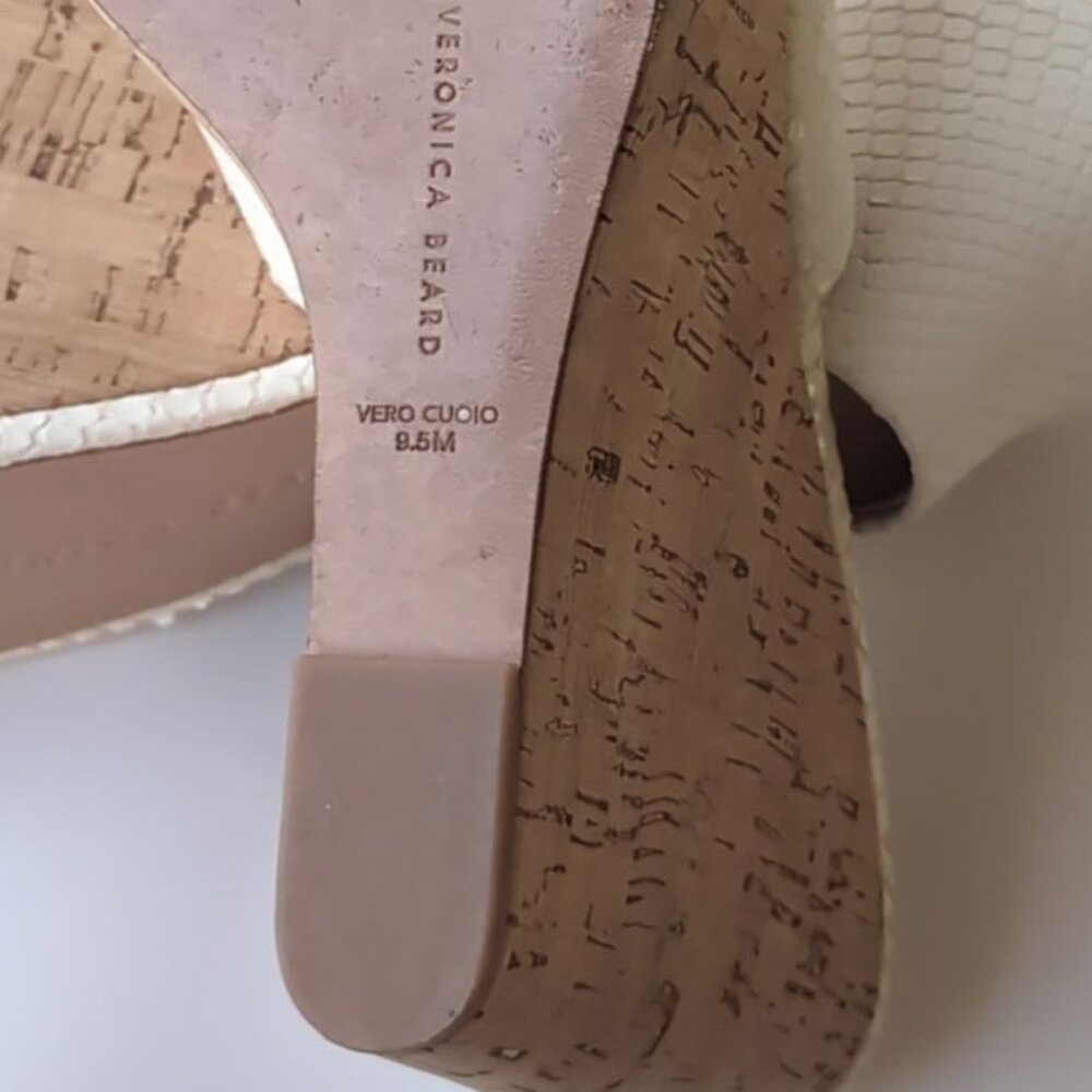 Veronica Beard Womens 9.5 DALI Python White 5" WE… - image 7